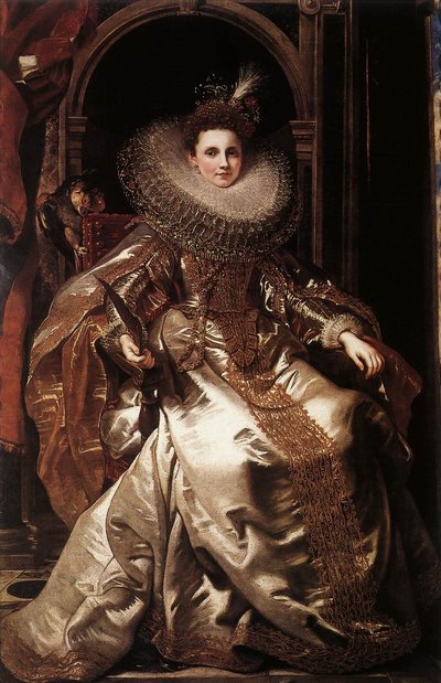 Portrait of Maria Serra Pallavicino by Peter Paul Rubens